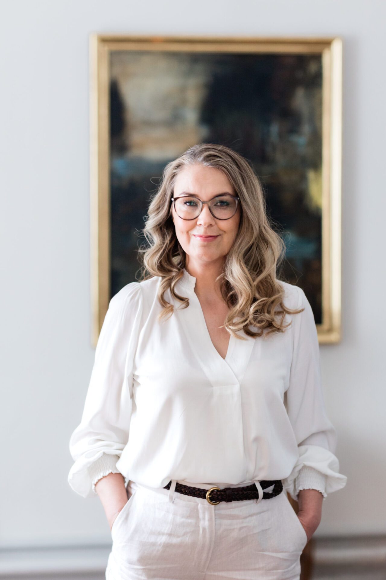 Christina på kontoret